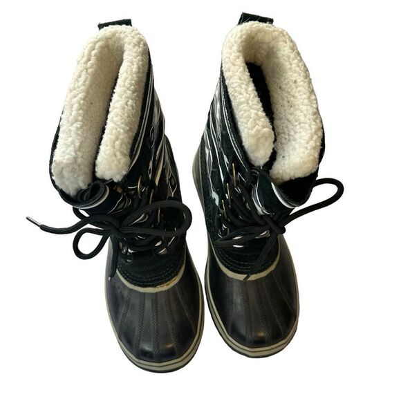 Sorel Waterproof Sherpa lined laced women’s winter duck Boots size 7 - Picture 6 of 8